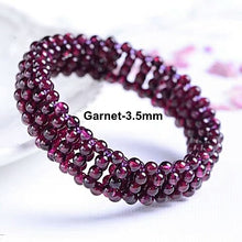 Load image into Gallery viewer, 3.5mm Rubellite Bracelet For Women Natural Crystal Stone Bracelet Beads Garnet Bracelet Cristal Bracciali Donna