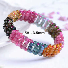 Load image into Gallery viewer, 3.5mm Rubellite Bracelet For Women Natural Crystal Stone Bracelet Beads Garnet Bracelet Cristal Bracciali Donna