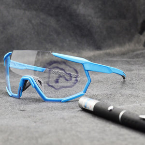 3 Lens Sports Riding Cycling Photochromic Sunglasses MTB Mountain Bike Bicycle Goggles Men's Women Cycling Eyewear