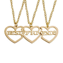 Carica l&#39;immagine nel visualizzatore di Gallery, 3 Pcs Best Friends Heart Stitching Pendant Necklaces Love BFF Choker Necklace For Men Women Fashion Couple Necklace Set Jewelry
