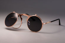 Carica l&#39;immagine nel visualizzatore di Gallery, 3057 STEAMPUNK Metal Round Sunglasses Men Women Retro CIRCLE SUN GLASSES Brand Designer Eyewear Shades UV Protection