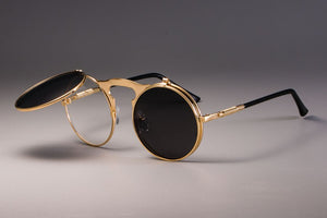 3057 STEAMPUNK Metal Round Sunglasses Men Women Retro CIRCLE SUN GLASSES Brand Designer Eyewear Shades UV Protection