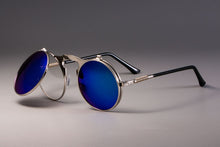 Carica l&#39;immagine nel visualizzatore di Gallery, 3057 STEAMPUNK Metal Round Sunglasses Men Women Retro CIRCLE SUN GLASSES Brand Designer Eyewear Shades UV Protection