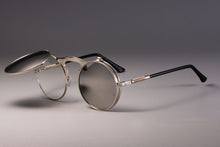 Carica l&#39;immagine nel visualizzatore di Gallery, 3057 STEAMPUNK Metal Round Sunglasses Men Women Retro CIRCLE SUN GLASSES Brand Designer Eyewear Shades UV Protection