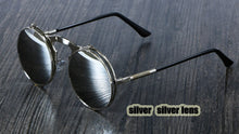 Load image into Gallery viewer, 3057 Steampunk Sunglasses Round Metal Women Style Retro Flip Circular Double Metal Sun Glasses Men CIRCLE SUN GLASSES