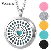 Load image into Gallery viewer, 30mm Perfume Diffuser Locket Necklace Dolphin 316L Stainless Steel Magnetic Randomly Send 5pcs Oil Pads as Gift VA-813