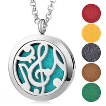 Load image into Gallery viewer, 30mm Perfume Diffuser Locket Necklace Dolphin 316L Stainless Steel Magnetic Randomly Send 5pcs Oil Pads as Gift VA-813