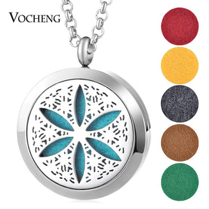 30mm Perfume Diffuser Locket Necklace Dolphin 316L Stainless Steel Magnetic Randomly Send 5pcs Oil Pads as Gift VA-813
