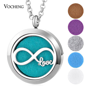 30mm Perfume Diffuser Locket Necklace Dolphin 316L Stainless Steel Magnetic Randomly Send 5pcs Oil Pads as Gift VA-813