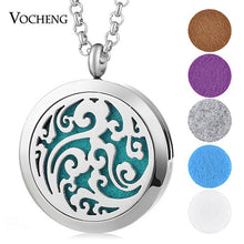 Load image into Gallery viewer, 30mm Perfume Diffuser Locket Necklace Dolphin 316L Stainless Steel Magnetic Randomly Send 5pcs Oil Pads as Gift VA-813