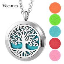 Load image into Gallery viewer, 30mm Perfume Diffuser Locket Necklace Dolphin 316L Stainless Steel Magnetic Randomly Send 5pcs Oil Pads as Gift VA-813