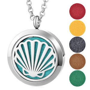 30mm Perfume Diffuser Locket Necklace Dolphin 316L Stainless Steel Magnetic Randomly Send 5pcs Oil Pads as Gift VA-813