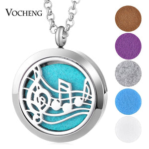 30mm Perfume Diffuser Locket Necklace Dolphin 316L Stainless Steel Magnetic Randomly Send 5pcs Oil Pads as Gift VA-813