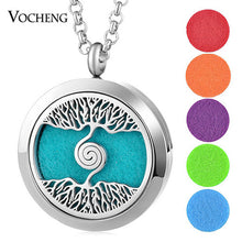 Load image into Gallery viewer, 30mm Perfume Diffuser Locket Necklace Dolphin 316L Stainless Steel Magnetic Randomly Send 5pcs Oil Pads as Gift VA-813