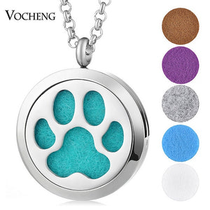 30mm Perfume Diffuser Locket Necklace Dolphin 316L Stainless Steel Magnetic Randomly Send 5pcs Oil Pads as Gift VA-813
