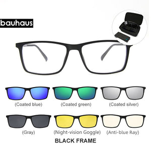 3174 Magnet Sunglasses Clip Mirrored Clip on Magnetic Sunglasses Clip on Glasses Men Polarized Clip Custom Prescription Myopia
