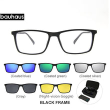 Load image into Gallery viewer, 3174 Magnet Sunglasses Clip Mirrored Clip on Magnetic Sunglasses Clip on Glasses Men Polarized Clip Custom Prescription Myopia