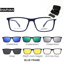 Load image into Gallery viewer, 3174 Magnet Sunglasses Clip Mirrored Clip on Magnetic Sunglasses Clip on Glasses Men Polarized Clip Custom Prescription Myopia