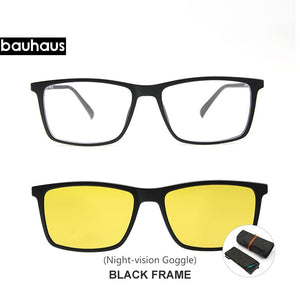 3174 Magnet Sunglasses Clip Mirrored Clip on Magnetic Sunglasses Clip on Glasses Men Polarized Clip Custom Prescription Myopia