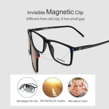 Load image into Gallery viewer, 3174 Magnet Sunglasses Clip Mirrored Clip on Magnetic Sunglasses Clip on Glasses Men Polarized Clip Custom Prescription Myopia