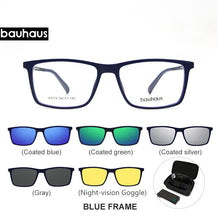 Load image into Gallery viewer, 3174 Magnet Sunglasses Clip Mirrored Clip on Magnetic Sunglasses Clip on Glasses Men Polarized Clip Custom Prescription Myopia