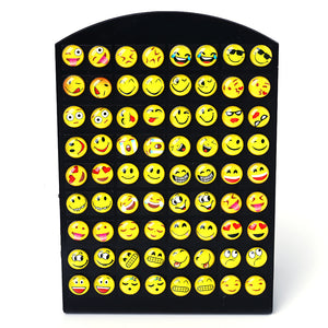 36 Pair Fashion Cartoon Yellow Different Emoticons Smile Face Stud Earrings Girls Jewelry Children Plastic Resin Earrings Women