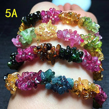 Load image into Gallery viewer, 3A-5A Natural Tourmaline Bracelet Femme Rubellite Beads Bracelet Women Bohemian Natural Stone Crystal Bracelet Pierre Naturelle
