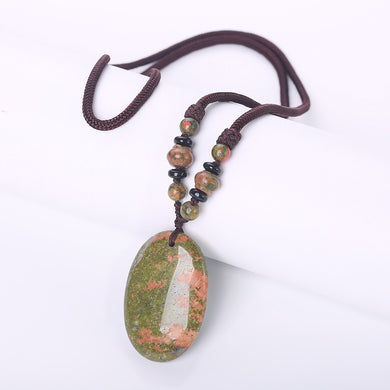 3A Guarigione naturale Cristallo Agata Reiki Girocollo vintage femminile Pendenti Collane boho collane etniche gioielli bohémien dichiarazione 