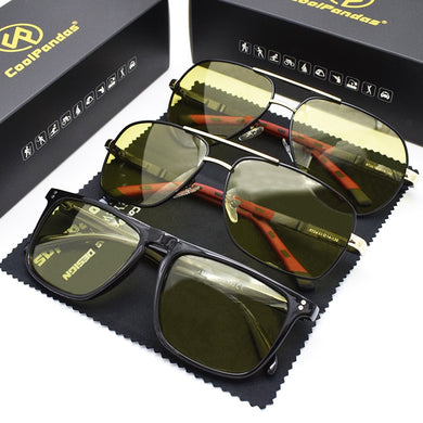 3PCS Combined CoolPandas Sunglasses Men Polarized Day Night Vision Driving Eyewear Photochromic Women gafas de sol hombre