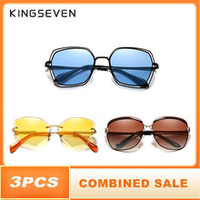 Carica l&#39;immagine nel visualizzatore di Gallery, 3PCS Combined KINGSEVEN Brand Design  Polarized Sunglasses Women Ladies Gradient Butterfly Sun Glasses Eyewear Female