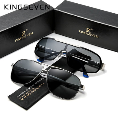 3PCS Combined KINGSEVEN Brand Design Silver Frame Sunglasses Men Polarized UV Protection Oculos De Sol