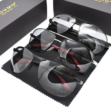 3PCS Combined LIOUMO Photochromic Sunglasses Polarized Men Women Anti-Glare Driving Eyewear UV400 lentes de sol hombre
