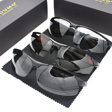 3PCS Combined LIOUMO Polarized Photochromic Sunglasses For Men Square Driving Sun Glasses Women Eyewear lentes de sol UV400
