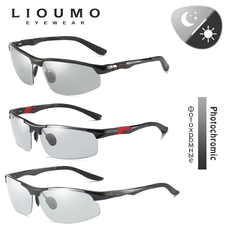 3PCS Combinato LIOUMO Occhiali Da Sole Polarizzati Fotocromatici Per Gli Uomini Piazza Guida Occhiali Da Sole Donne Occhiali lentes de sol UV400 