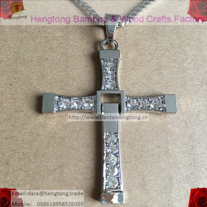 3pcs/pack fashion shinny rhinestone cross pendant necklace/ cross Sweater chain /coat chain/ Toretto cross