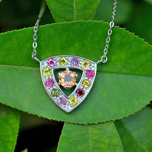 4.1ct Tourmaline Sterling Silver Stable Relations Pink Heart Necklace