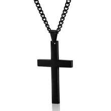 Load image into Gallery viewer, 4 Colors Hot Plated Men Link Chain Necklaces Pendant Cross Solid Color Korean Version Choker Jewelry Gift