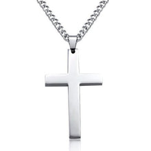 Load image into Gallery viewer, 4 Colors Hot Plated Men Link Chain Necklaces Pendant Cross Solid Color Korean Version Choker Jewelry Gift