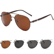 Load image into Gallery viewer, 4 Colors Men Sunglasses Oval Resin Lenses Mental Frame For Men Sun Glasses Male Retro Manliness Sunglasses Eye Wear