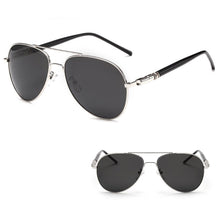 Load image into Gallery viewer, 4 Colors Men Sunglasses Oval Resin Lenses Mental Frame For Men Sun Glasses Male Retro Manliness Sunglasses Eye Wear