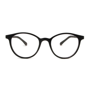 4 In 1 Ultem Vintage Round Eyeglasses  Women Men Photochromic Polarized Sunglasses Magnetic Clip On Glasses Optical Computer