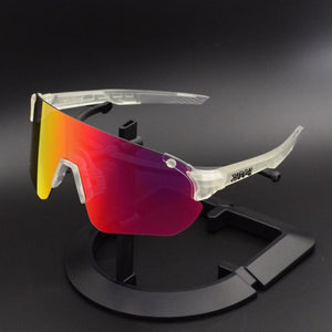 4 Lens Mountain Bike Sports Bicycle Photochromic Sunglasses Windproof Ski Goggles MTB Fishing Hiking Cycling Sun Glasses