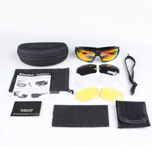 Carica l'immagine nel visualizzatore di Gallery, 4 lens Polarized Sunglasses UV protection Military  Glasses TR90 Army Google Bullet-proof Eyewear vole JBR CS