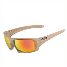Carica l'immagine nel visualizzatore di Gallery, 4 lens Polarized Sunglasses UV protection Military  Glasses TR90 Army Google Bullet-proof Eyewear vole JBR CS