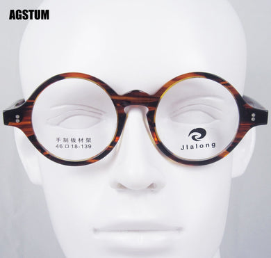 40mm 42mm 46mm 50mm 60mm Vintage Round Tortoise Eyeglass Frame Optical Rx 1014