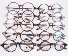 Load image into Gallery viewer, 40mm 42mm 46mm 50mm 60mm Vintage Round Tortoise Eyeglass Frame Optical Rx 1014