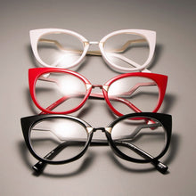 Carica l&#39;immagine nel visualizzatore di Gallery, Anti-blue Light Optical Sexy Red Cat Eye Glasses Frames Women Glasses Fashion EyeGlasses