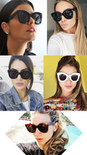 Load image into Gallery viewer, 45047 Metal Rivet Sunglasses For Women Cat Eye Brand Designer Glasses Lady Eyewear UV400 Protection