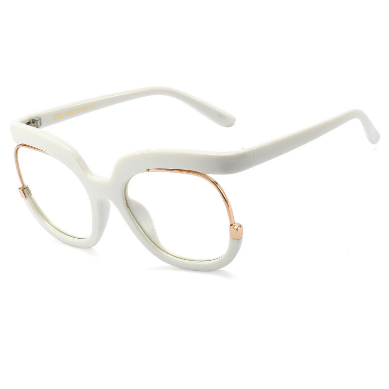 45057 Oversized Cat Eye Anti Blue Light Glasses Frames Women Computer Eyeglasses