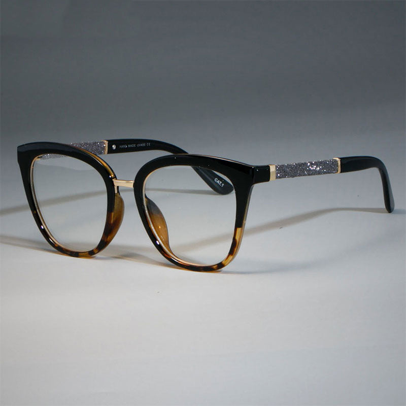 45074 Cat Eye Optical Lady Square Glasses Frames Women Shiny Legs EyeGlasses Eyewear